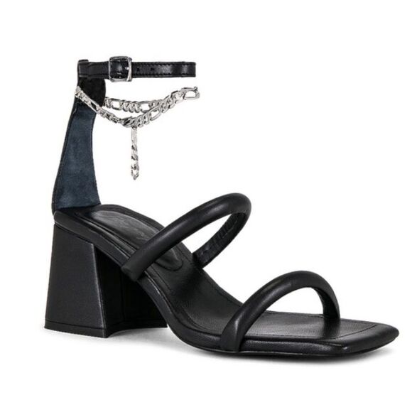 Free People Parker Chain Heel Black Size 10 - Picture 7 of 8